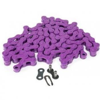 Unisex SaltBMX 410 Black 88-Link Purple Chain