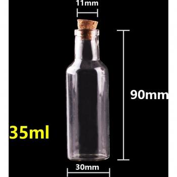 24pcs Empty Spice Bottles with Cork Stopper