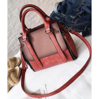 Moderne Frauen Handtasche Matt PU Leder Tragbare Schultertasche Große Tote Tasche