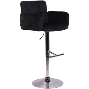 Sgabello Bar Velluto Nero 360° TDB10644