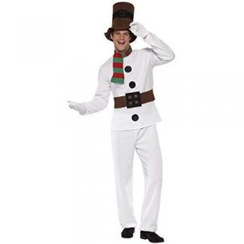 Mr Snowman Herrenkostüm von Smiffys – Ganzkörperset (Top, Hose, Schal, Hut) L