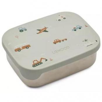 Liewood Arthur Lunchbox - Fahrzeuge / Taubenblaue Mischung