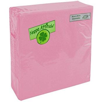 Tissu doux à double pli rose pastel – 40 pièces