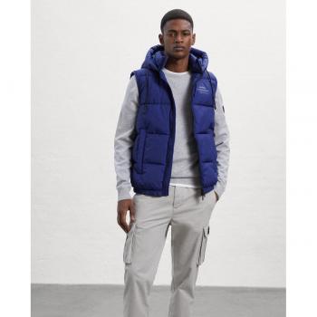 Chaleco de Abrigo Azul con Capucha Ecoalf