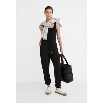 Stradivarius Soft-Touch Black Joggers XL