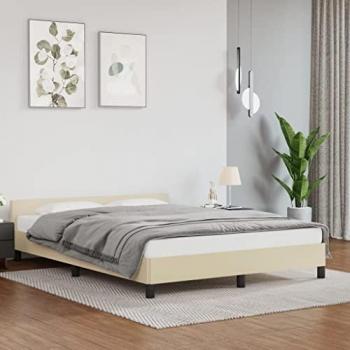Giroletto con Testiera Crema 140x190 cm in Similpelle cod mxl 58369