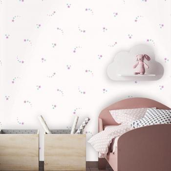 Make Believe Shooting Stars Pink Wallpaper 12591 - Holden Decor