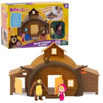 Maison de jeu - Masha et l'Ours - Maison de Michka avec 2 figurines et 15 accessoires