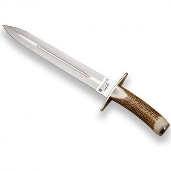 Cuchillo de Caza Joker CC29 con Funda de Cuero Marrón