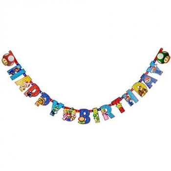 Guirlande lettres Super Mario - Joyeux Anniversaire