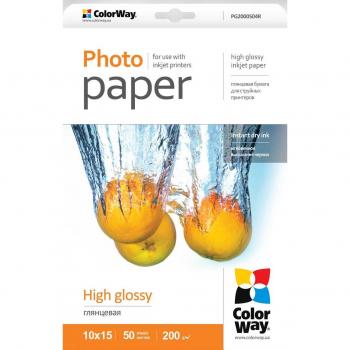ColorWay Papier Photo Brillant A4 (10x15 cm) 200 g/m² - 50 Feuilles