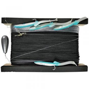 Ligne de traîne à bar semi-lourde RAGOT Seabass 50 m tresse + 150 g plombs