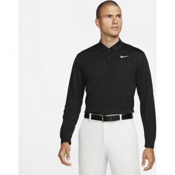 Polo de golf Nike Dri-FIT Victory - Hombre - Manga larga - Negro (L)