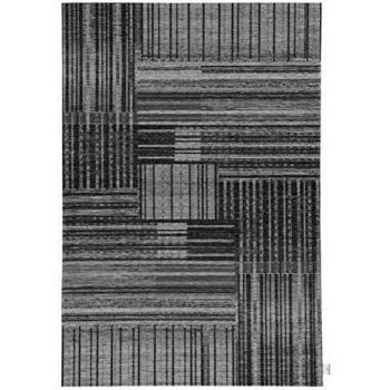TOM TAILOR Teppich stripy pat, rechteckig, Höhe: 5 mm, Flachgewebe, modernes Patchworkdesign, gestreift, Chenille, Wohnzimmer