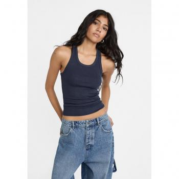 Stradivarius Tanktop Marineblau XS