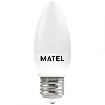 Bombilla LED Vela E27 8W Fría