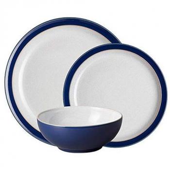 Dark Blue Denby Elements 12-Piece Table Set