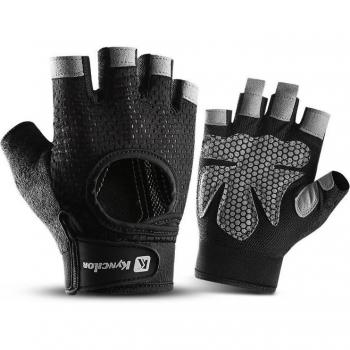 Accesorios de Gimnasio para Levantamiento de Pesas, Guantes Protectores Transpirables con Soporte de Muñeca, 1 Par