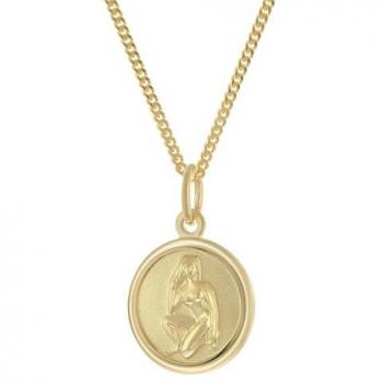 Jungfrau Kinder-Schmuck – Gold 333, Panzerkette