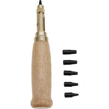 Leather Punch Tool with Screw Drill Tip