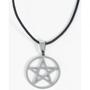 Collana Gothic Unisex Argento con Pentagramma Piatto di etNox hard and heavy