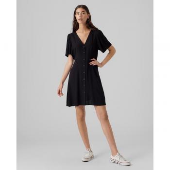 Vero Moda Sommerkleid Alba 10292845 Schwarz Regular Fit L Damen
