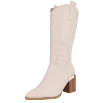 Beige Westernstiefel für Damen von Ital-Design