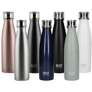 Built 500ml Double Walled Stainless Steel Water Bottle, Storm Grey