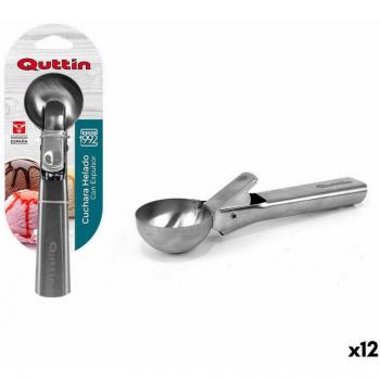 Cuchara para Helado Quttin 62955 Inoxidable Plateada 18 x 5 x 4 cm (12 Unidades)