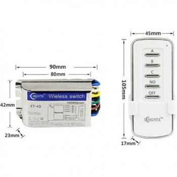 Interruptor Inalámbrico RF para Control Remoto de Casa Inteligente