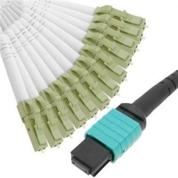 Câble de Distribution Fibre Optique OM3 50µm/125µm MTP/PC 12 x LC/PC 10Gb 3m