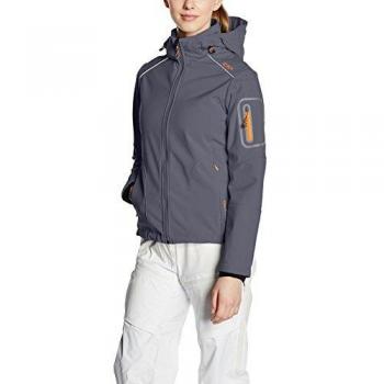 CMP Damen Softshelljacke, Grau/Aranciata, Größe 38 EU