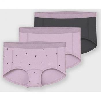 Bañador de Ropa Interior Antracita con Toque Rosa Claro