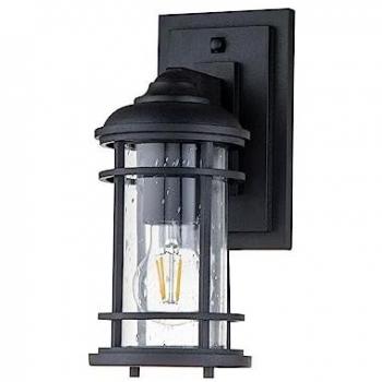 Elstead Lighting Feiss Lighthouse Outdoor Wall Lantern Textured Black, IP44