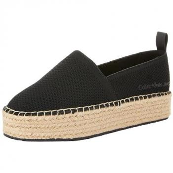 Calvin Klein Jeans Damen Espadrille mit Plattform Schwarz