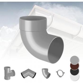 Sistema di grondaie 130mm PVC - Curva 87° singola Grigio