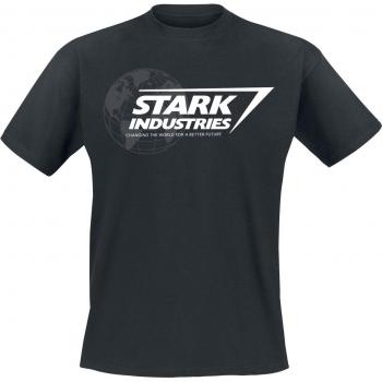 Marvel Iron Man T‑Shirt Noir – Stark Industries, manches courtes, S‑XXL