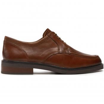 Caprice Oxfords Marrone in Cuoio, Tacco a Blocchetto – 38.5