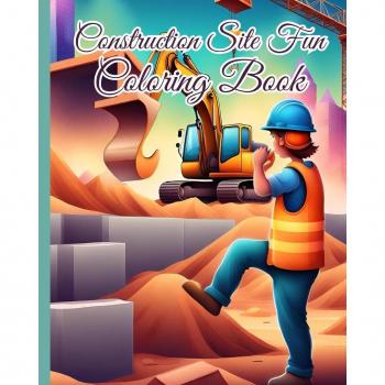 Construction Site Fun Coloring Book For Kids