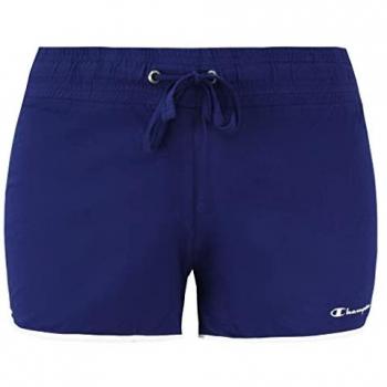 Navy White Stretch Waist Running Shorts for Women