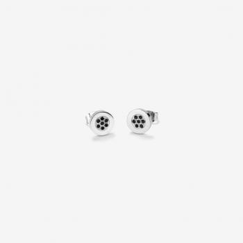 Pendientes Radiant de acero plateado para hombre P.perez