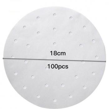 Air Fryer Perforated Steamer Liners - 100 Count for 7/8/9 Inch Baskets