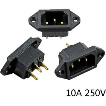 Conector Multielectrico Latón 3Pin 10A 250V