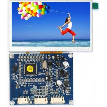 4.3 RGB TFT LCD Screen Module 480x272 VGA Keyboard DC12V for Industrial Use