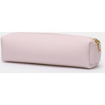 Korean Style Large Capacity Leather Pencil Case - Simple PU Zipper Stationery Box