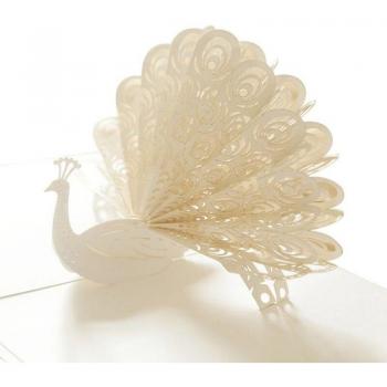 Handmade 3D Peacock Valentine’s Day Card