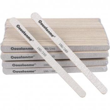 Limas de Madera para Pedicura, 500 Unidades/Lote, Doble Cara, 180/240 Grano