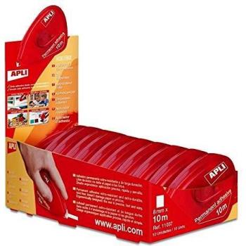 Cinta Adhesiva Roller Apli, 8 Mm X 10 M