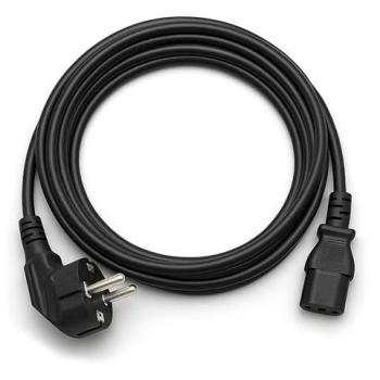 Câble d’alimentation 4 m noir avec fiche coudée – Wiltec – Appareil à froid