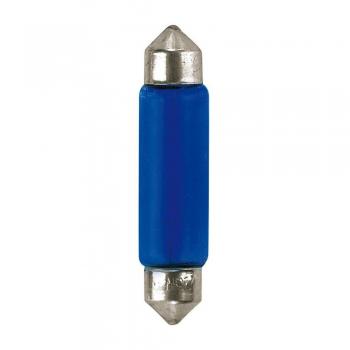 Lampada Siluro Blu Dyed Glass 12V 15W 11×44mm Sv8,5‑8 2pz